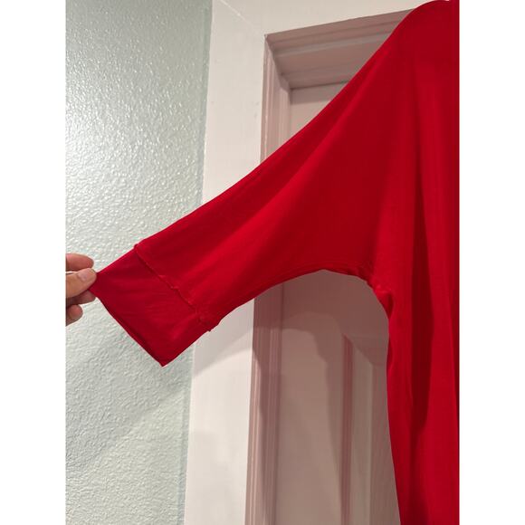 Express Rayon Red Top Size Medium - Picture 6 of 9